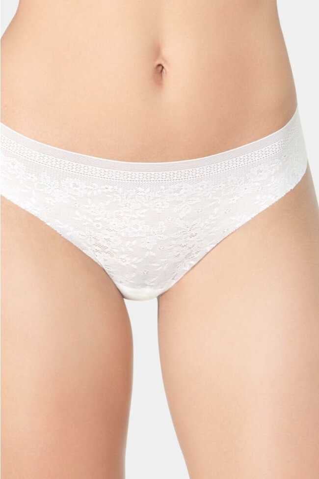 Αόρατο Sloggi γυναικείο εσώρουχο zero lace h hipstring λευκό