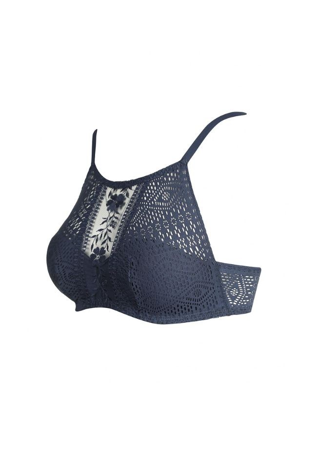 Passionata Bralette Με Δαντέλα Χωρίς Μπανέλα & Ενίσχυση Μπλε Σκούρο Passionata - 2