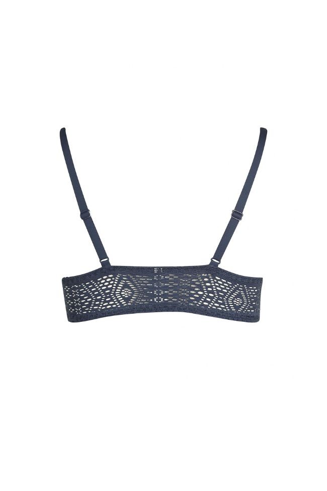 Passionata Bralette Με Δαντέλα Χωρίς Μπανέλα & Ενίσχυση Μπλε Σκούρο Passionata - 4