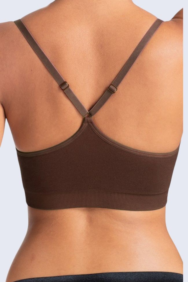 Dorina Non Wired Ribbed Brown Top Revive Dorina - 2
