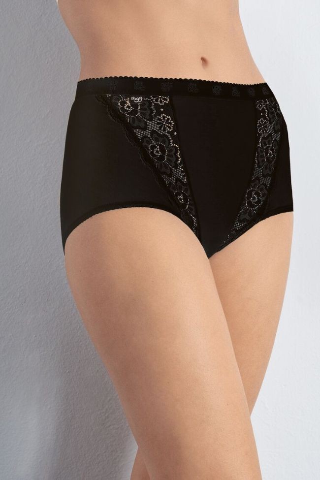 Βαμβακερό Sloggi Chic Midi Μαύρο 1