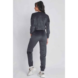 Knotty Velvet Pajamas Set Black