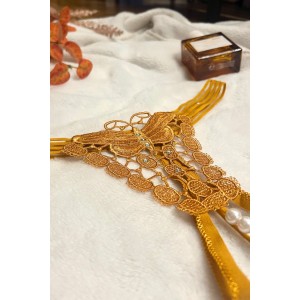 ZIZO Deep Yellow Butterfly Thong