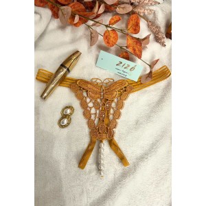 ZIZO Deep Yellow Butterfly Thong