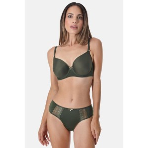 Sassa Soft Bra Wired deep green