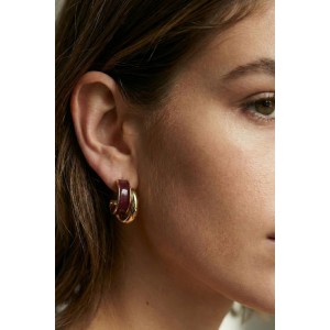 Red Wine C-Hoops Earrings