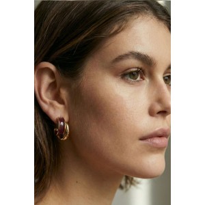 Red Wine C-Hoops Earrings