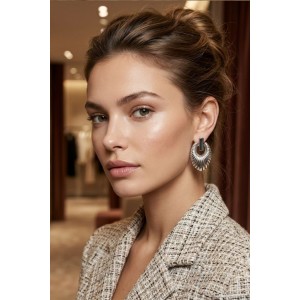 Silver Sculptural Drop Earrings