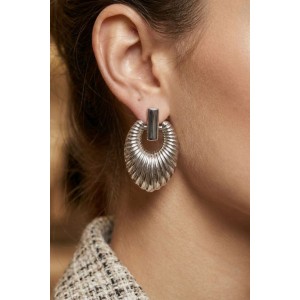 Silver Sculptural Drop Earrings