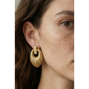 Gold Sculptural Drop Earrings