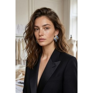 Vintage Style Enamel Earrings