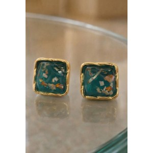 Vintage Green Terrazzo Squares