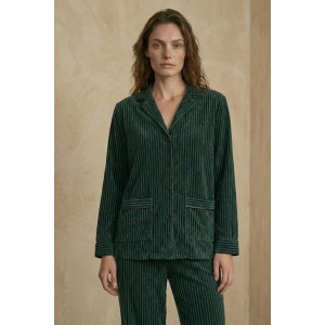 Phaistis Elegant Sued Green Pyjamas Set