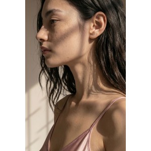 Satin Mini Nightdress Summer Dusty Pink