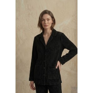 EnarElegant Sued Black Pyjamas Set